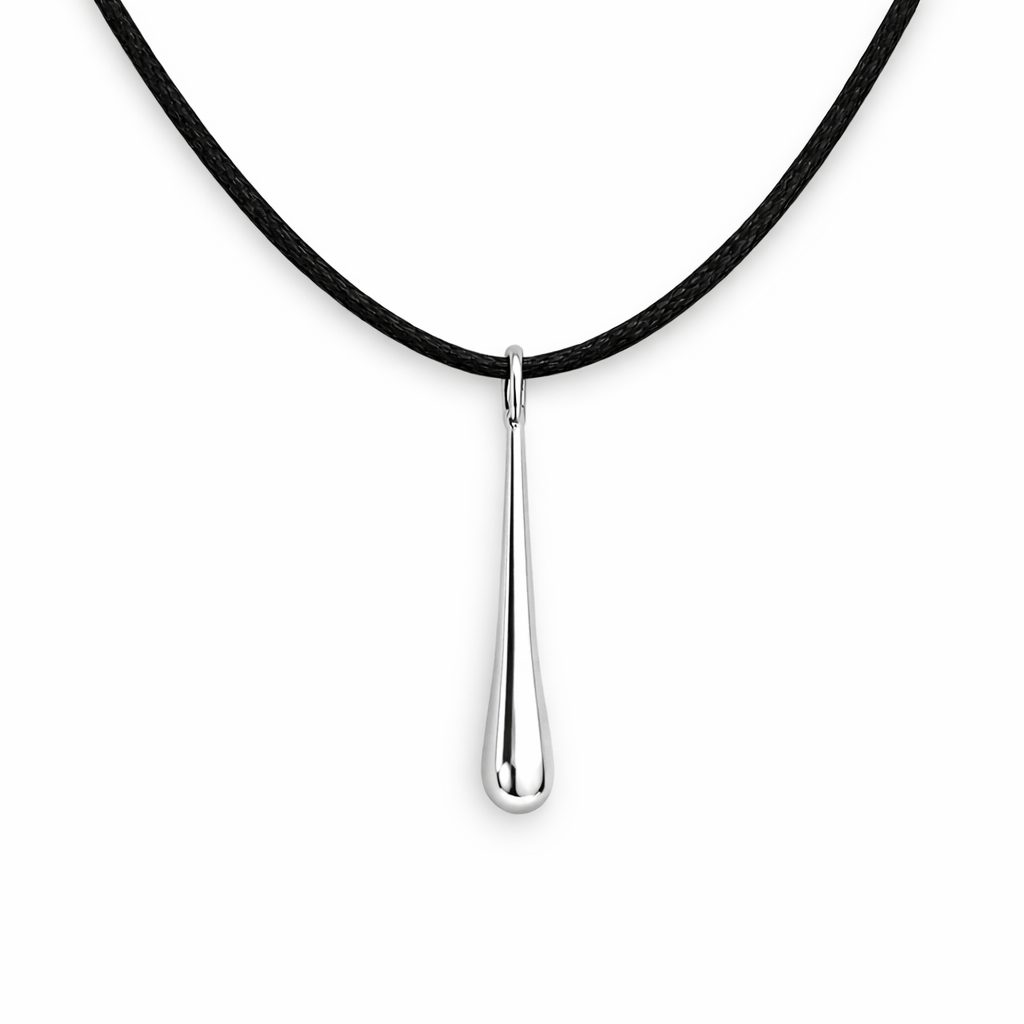 Ασημένιο γυναικείο κολιέ σταγόνα 925