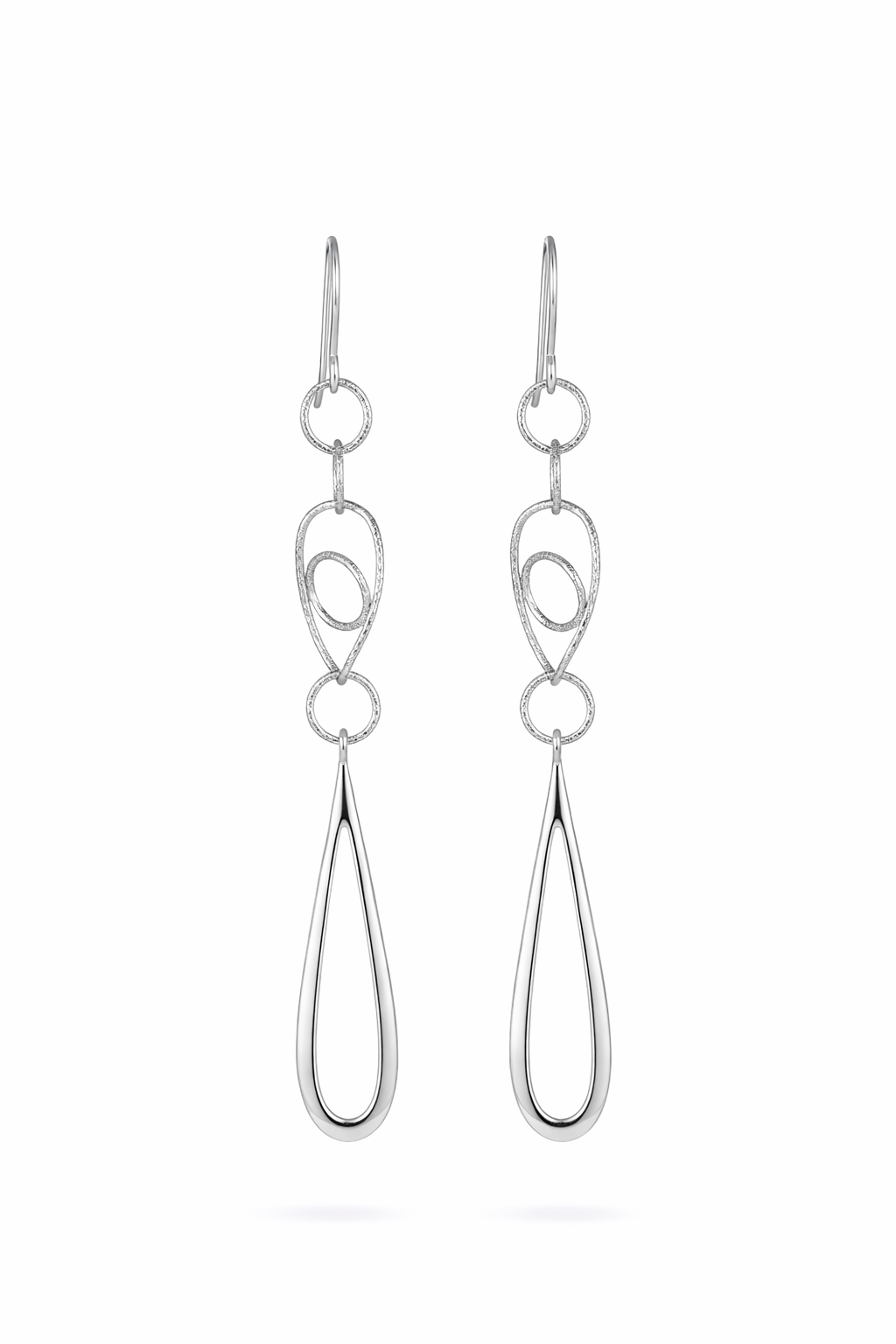 Ασημένια σκουλαρίκια κρεμαστά σταγόνα 925