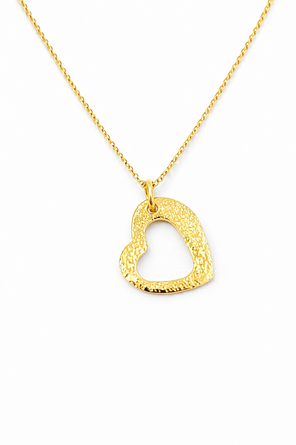 Ασημένιο γυναικείο κολιέ σφυρήλατη καρδιά 925