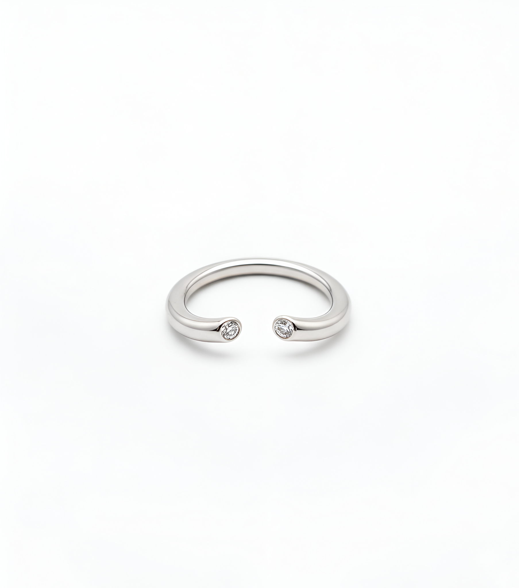 Ασημένιο ανοιχτό δαχτυλίδι 925 με ζιργκόν