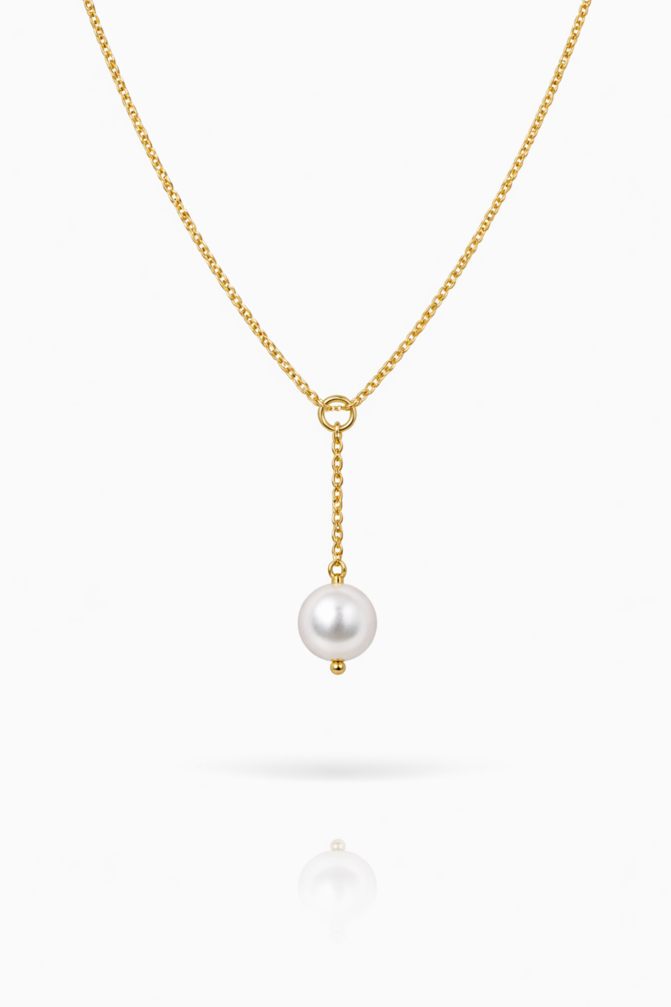 Ασημένιο γυναικείο κολιέ με κρεμαστή πέρλα από ασήμι 925