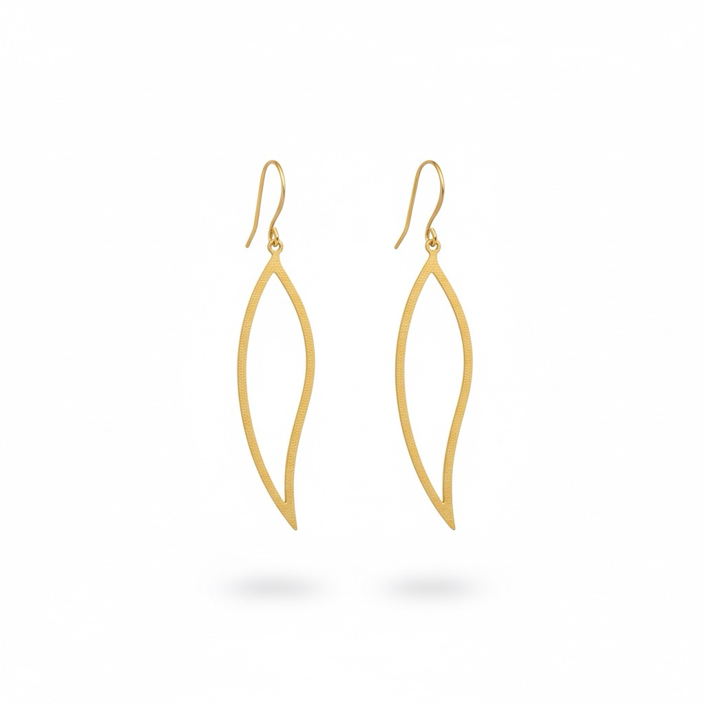 Ασημένια σκουλαρίκια κρεμαστά φύλλο 925