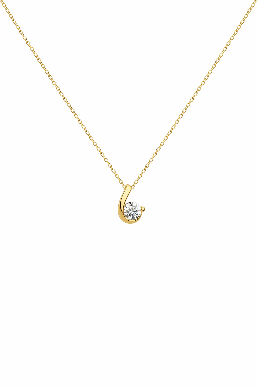 2AB26AEB-5A25-4AE3-B3F0-5781286FB7FD Ασημένιο γυναικείο κολιέ μονόπετρο με ζιργκόν 925