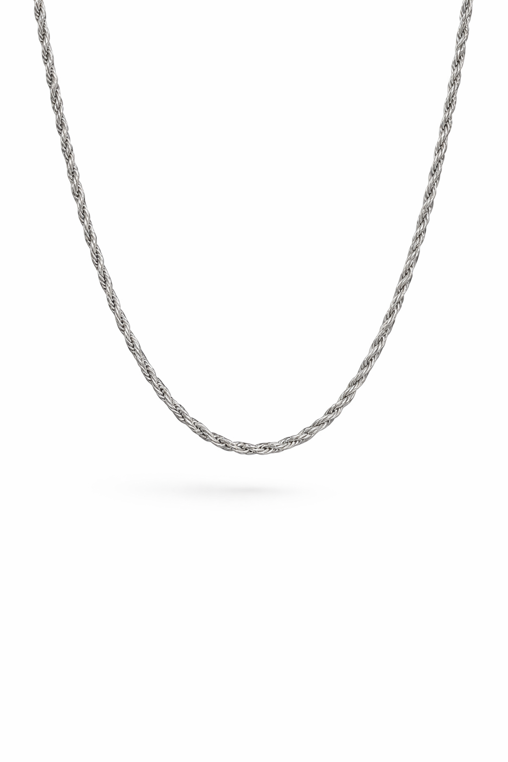 Ασημένια γυναικεία στριφτή αλυσίδα λαιμού από ασήμι 925