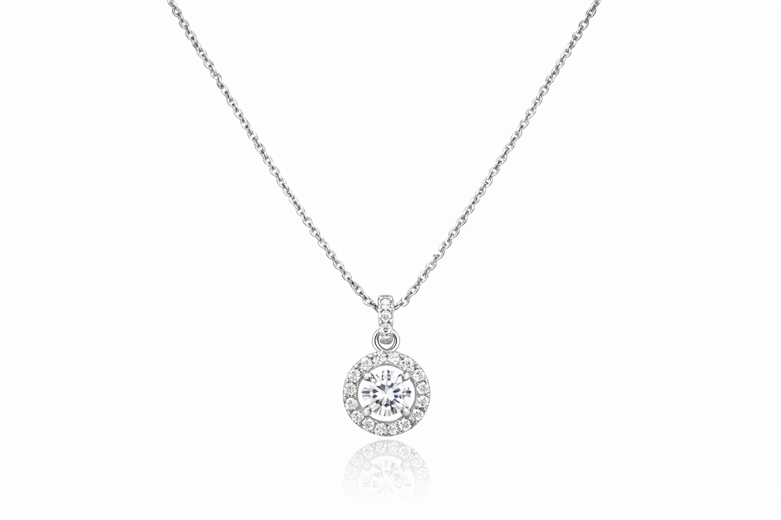 Ασημένιο γυναικείο κολιέ ροζέτα 925