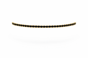 Ασημένιο γυναικείο βραχιόλι ριβιέρα με μαύρες πέτρες 925