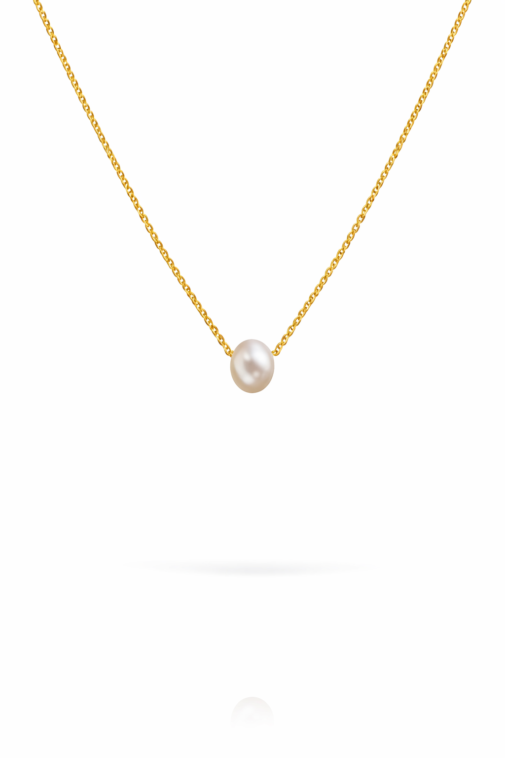 Ασημένιο γυναικείο κολιέ με μαργαριτάρι από ασήμι 925